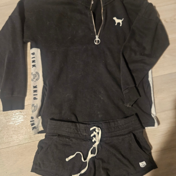 Black PINK Pullover and Shorts Set - Picture 1 of 1